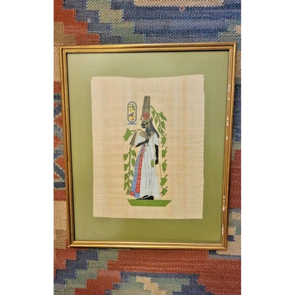 Egyptian Papyrus Painting ,Queen Nefertari Ahmose, the Papyrus Institute, Egypt - Picture 9 of 16